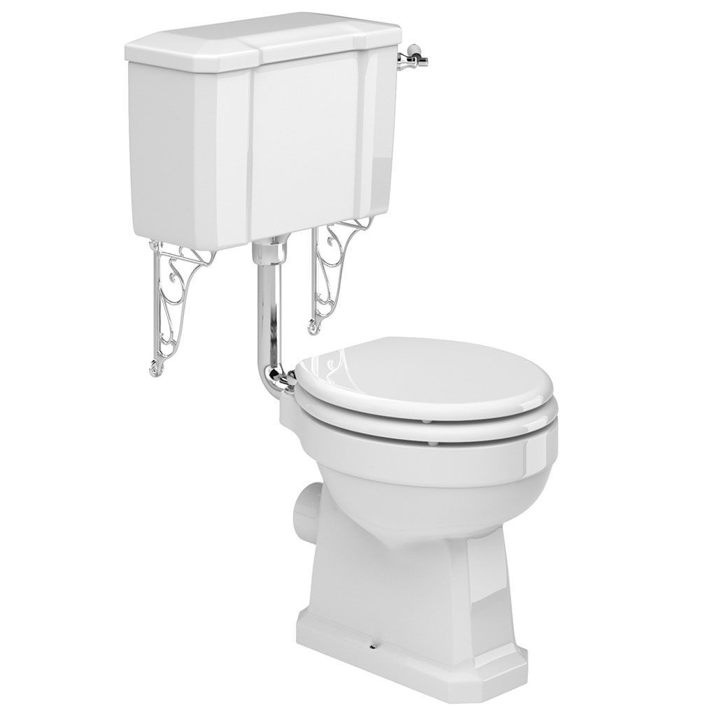 Adare LL OB Toilet Pan, Cistern & Soft Close Seat