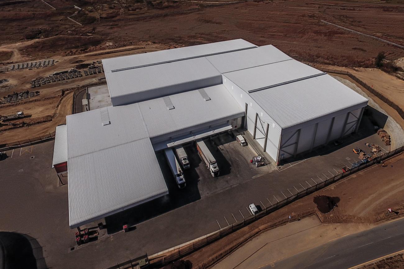 The OBC Distribution Centre in Midrand aerial view