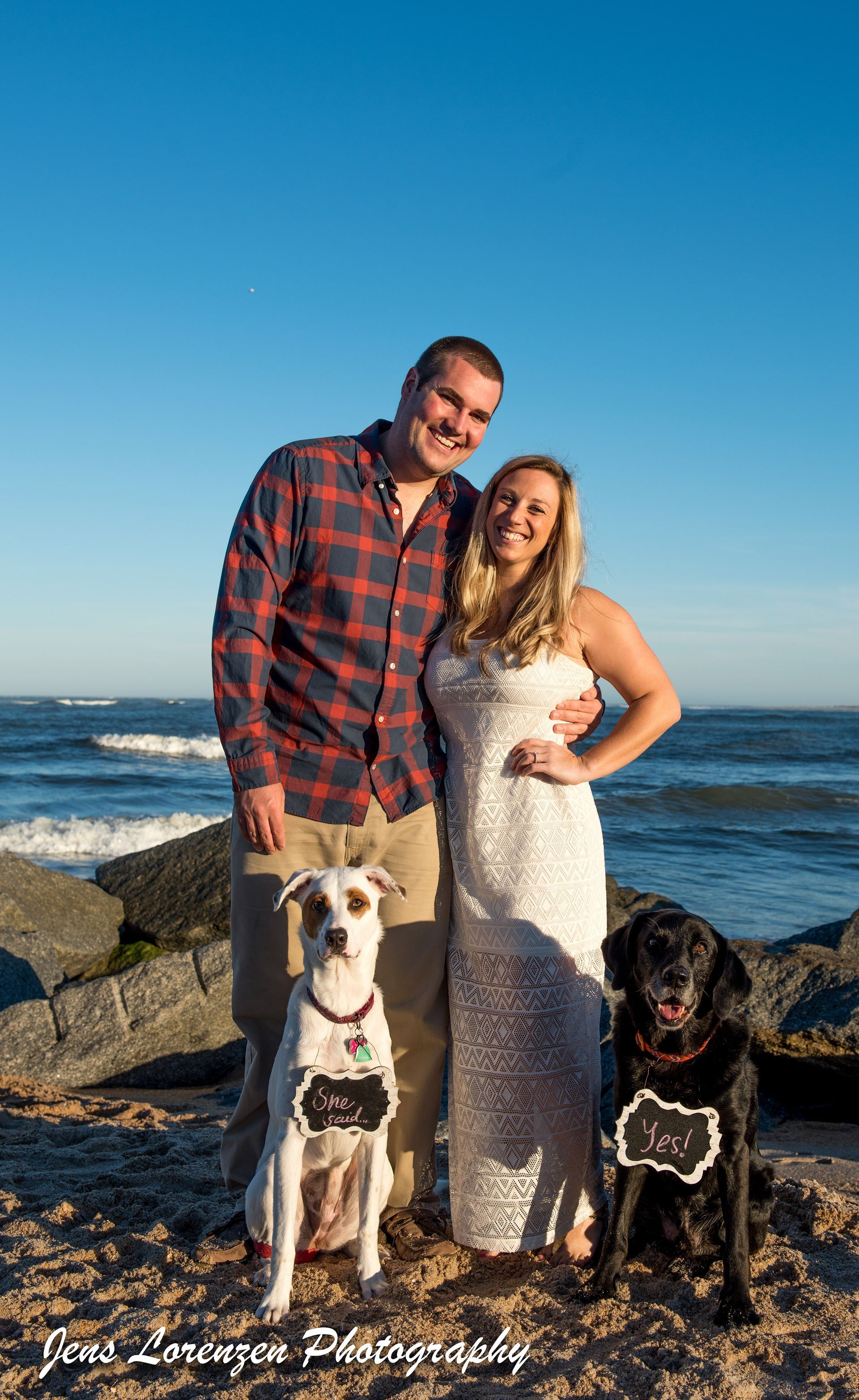 Couple with Their Dogs