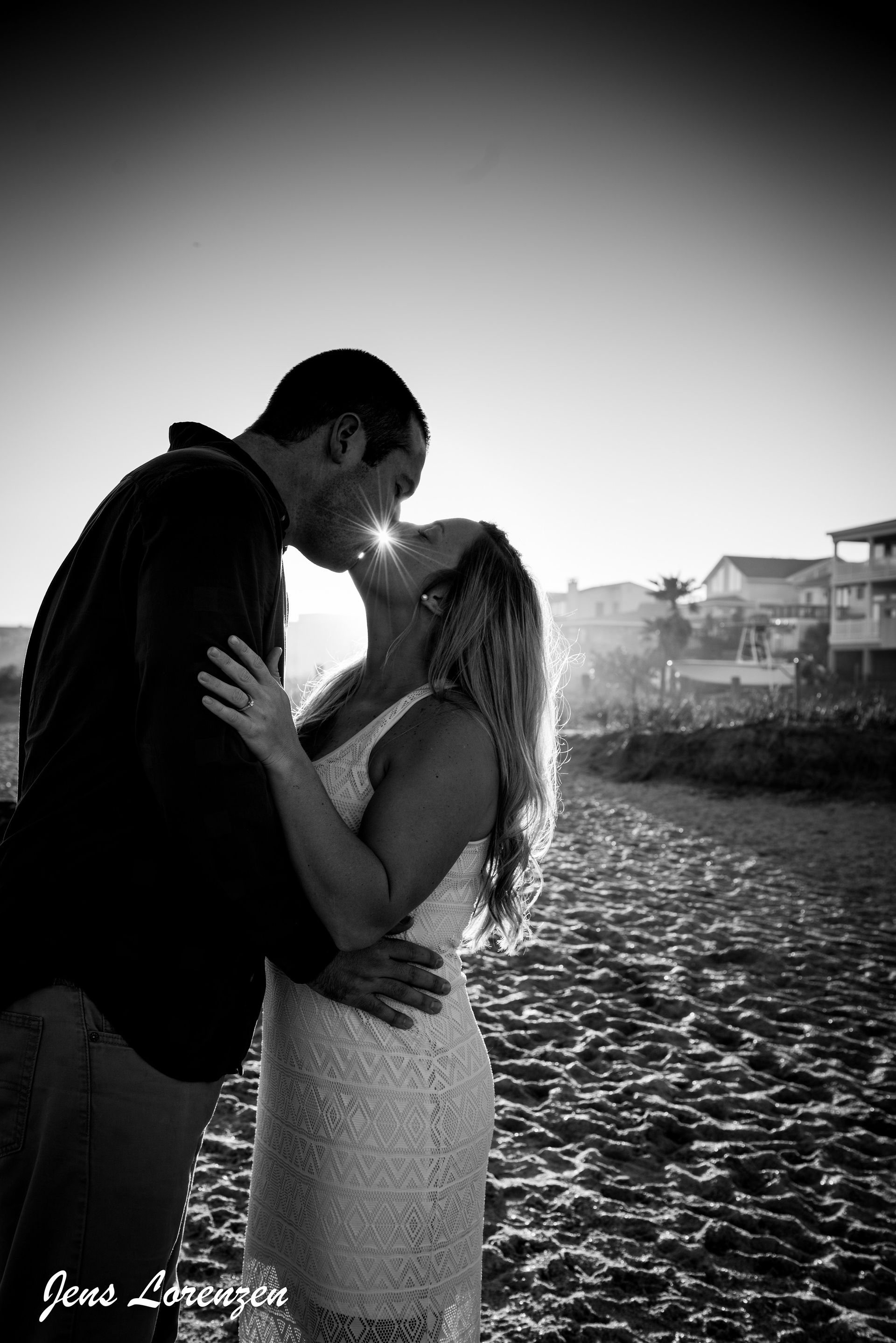 Beautiful Shot of Couple Kissing