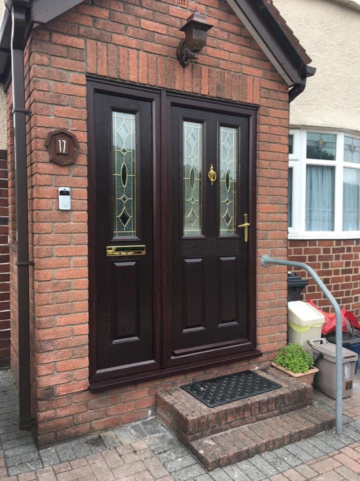brown coloured uPVC door