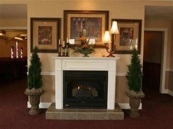Fireplace at Allee-Holman-Howe Funeral Home in Camdenton, MO