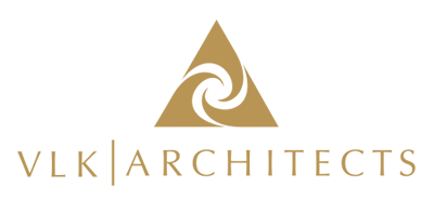 A logo for a company called vlk architects