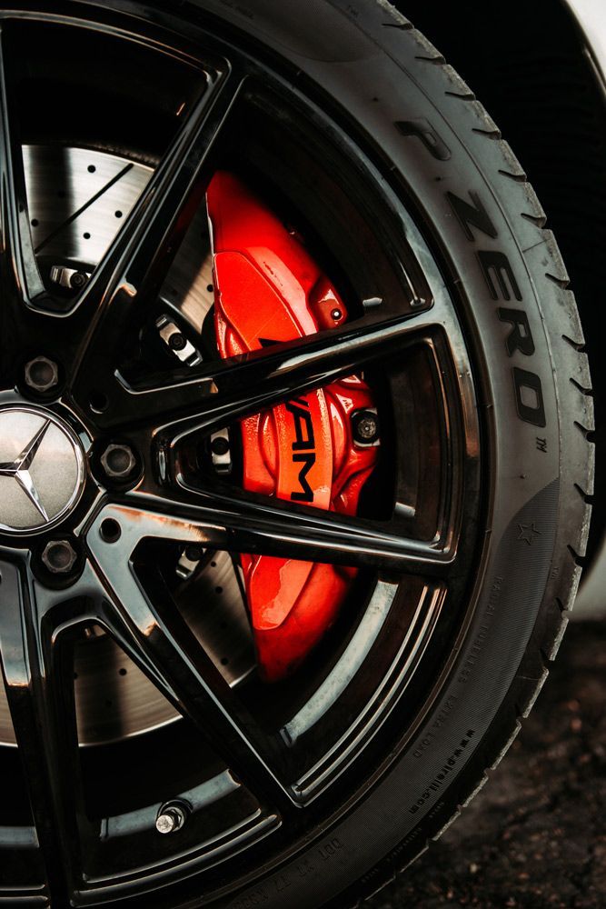 Close Up View Of Mercedes-Benz Brake — Brake Specialists in Molendinar, QLD