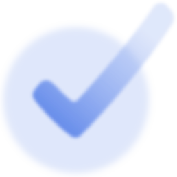 purple check mark