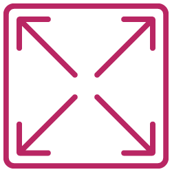 Box icon with outward pointing arrows