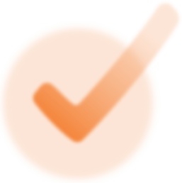 orange check mark