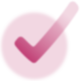 pink check mark