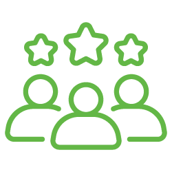 Stars and people icon