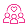 People and heart icon