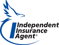 The independent insurance agent logo has a bird on it.