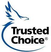 The trusted choice logo has a bird on it.