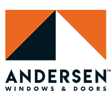 A logo for a company called andersen windows and doors