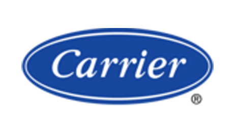 A blue carrier logo on a white background