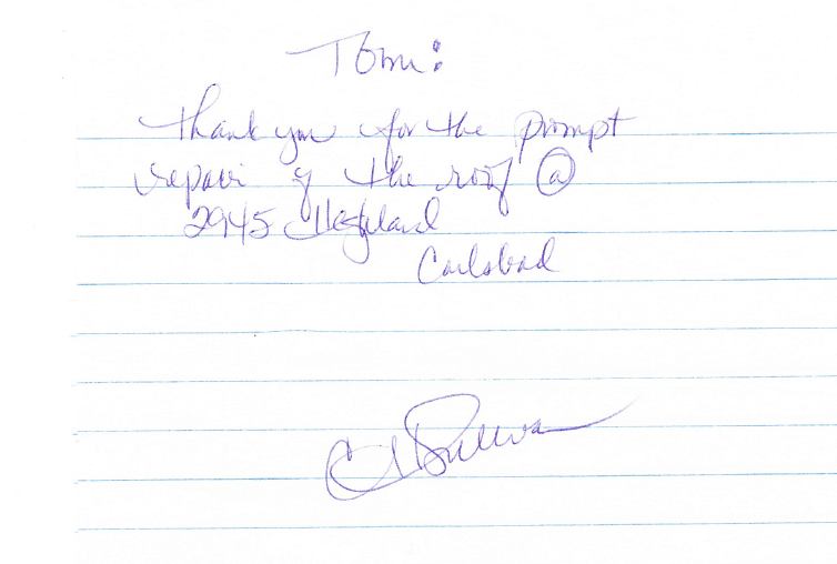 New roof repair southern California