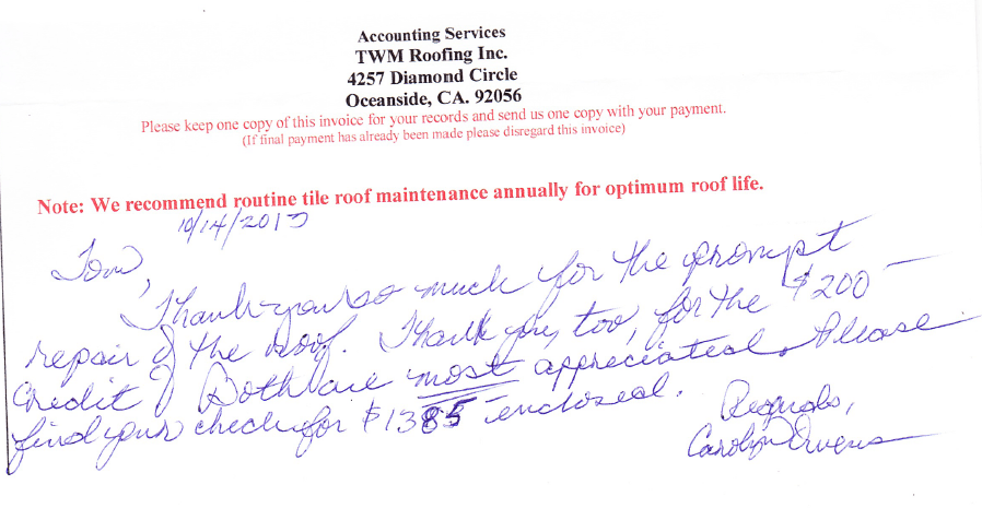 Riverside County Roof repair team