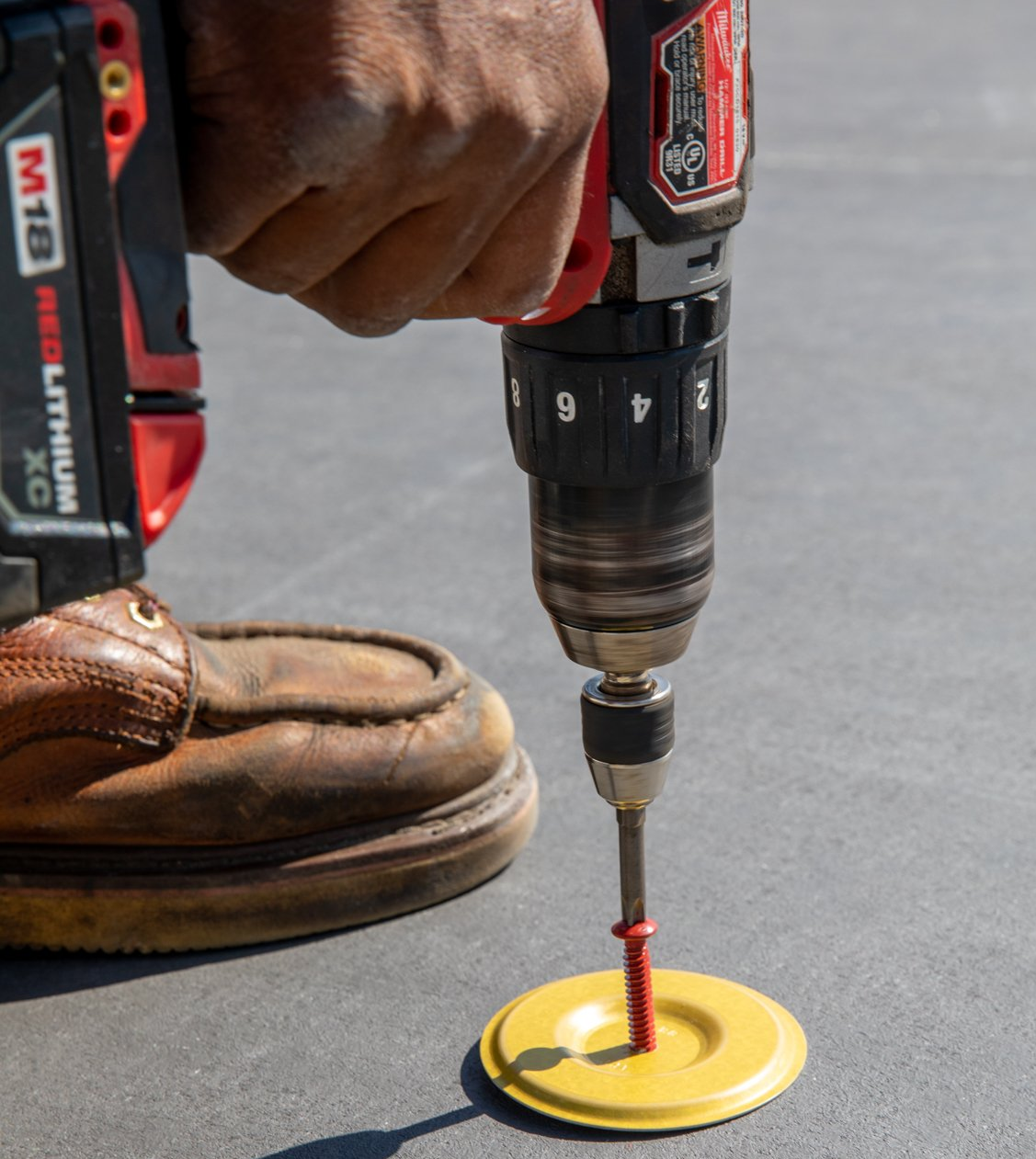tools in use for new roof build