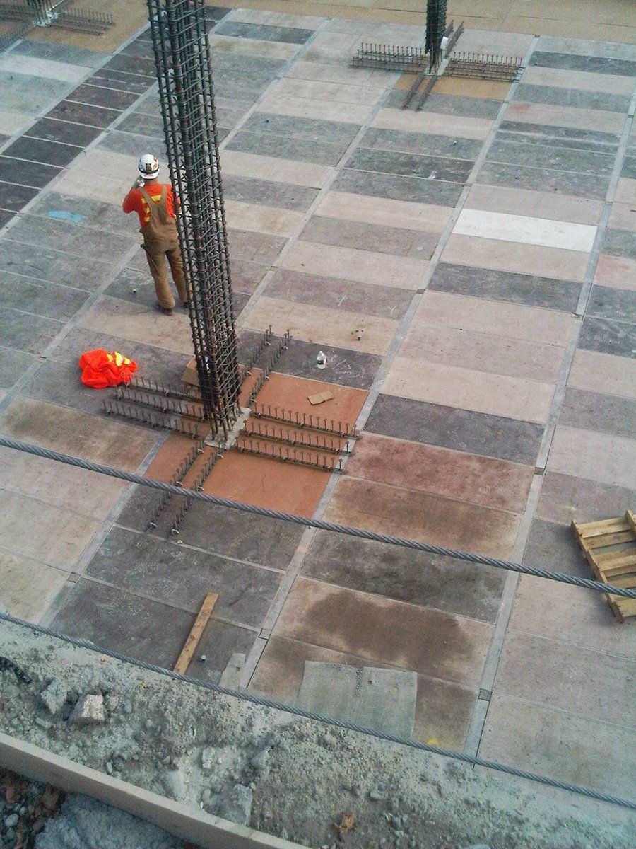 field stud welding, jobsite stud welding, jsw stud rails, embeds, psr rails, punching shear connectors, punching shear rails