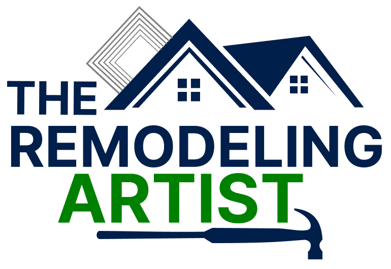 The logo for The Remodeling Artist shows a house and a hammer.