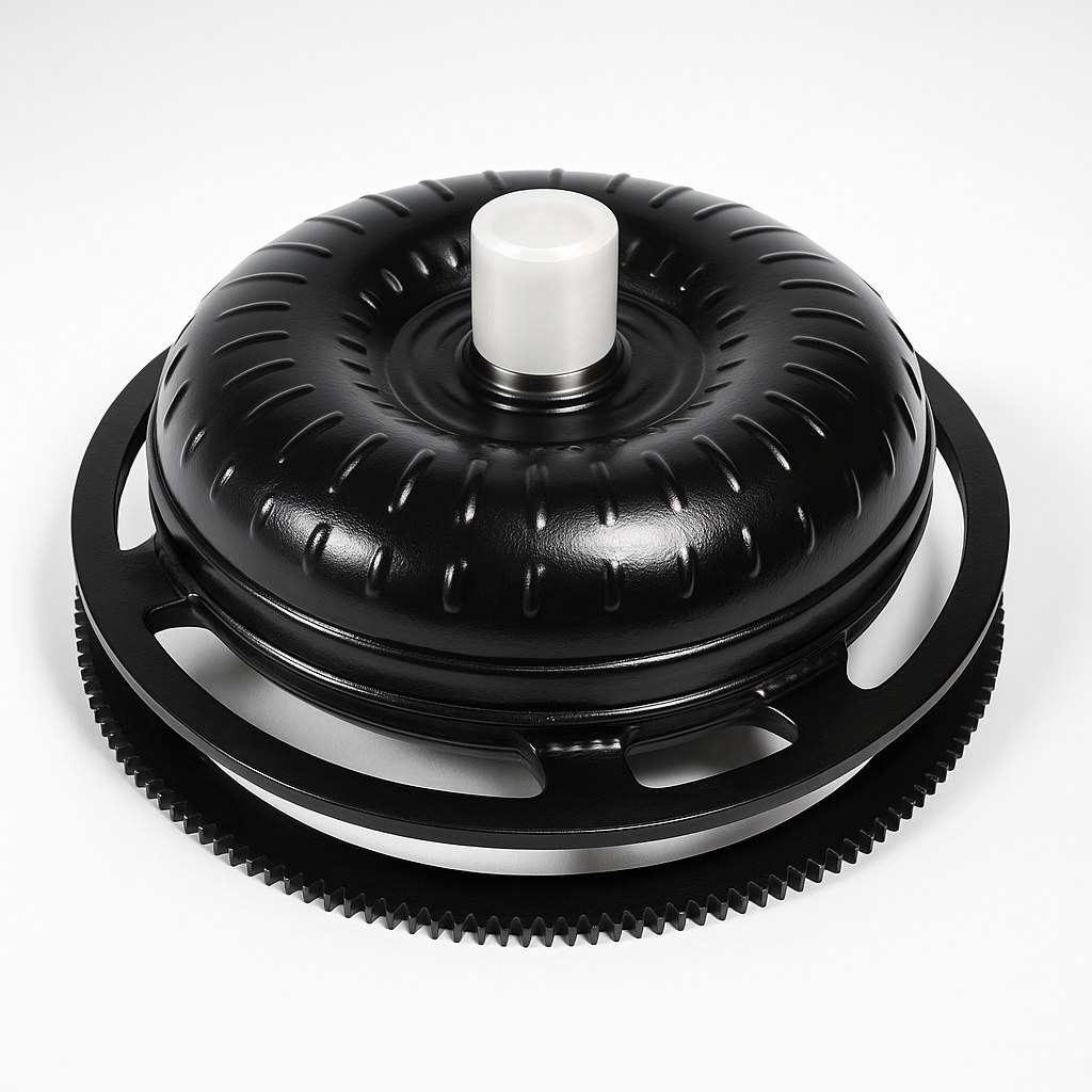 A black gearbox with a white cap on top of it