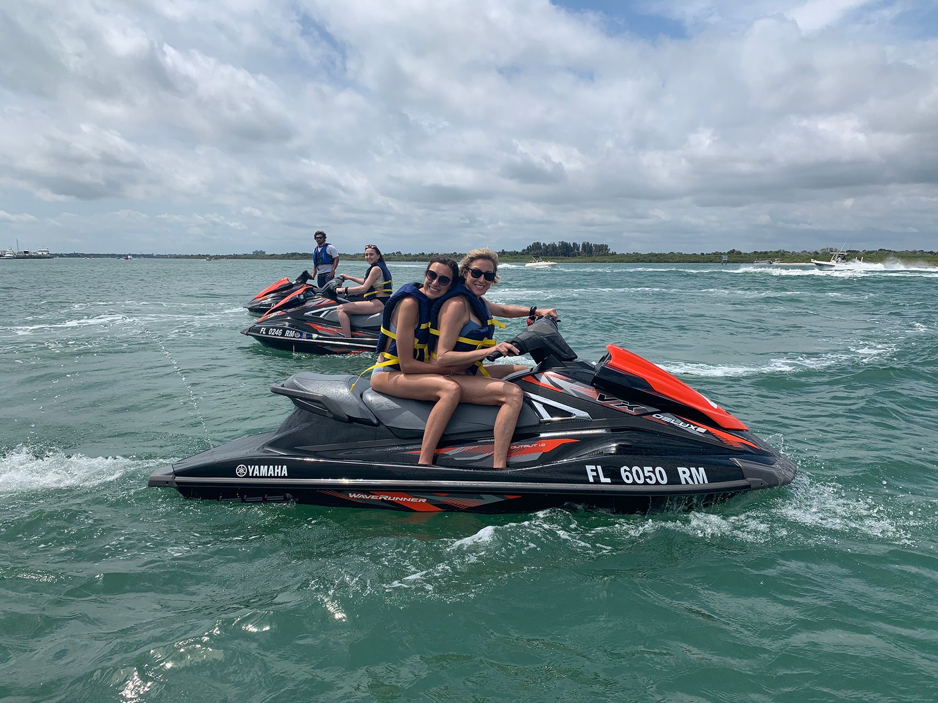 People on jet skis
