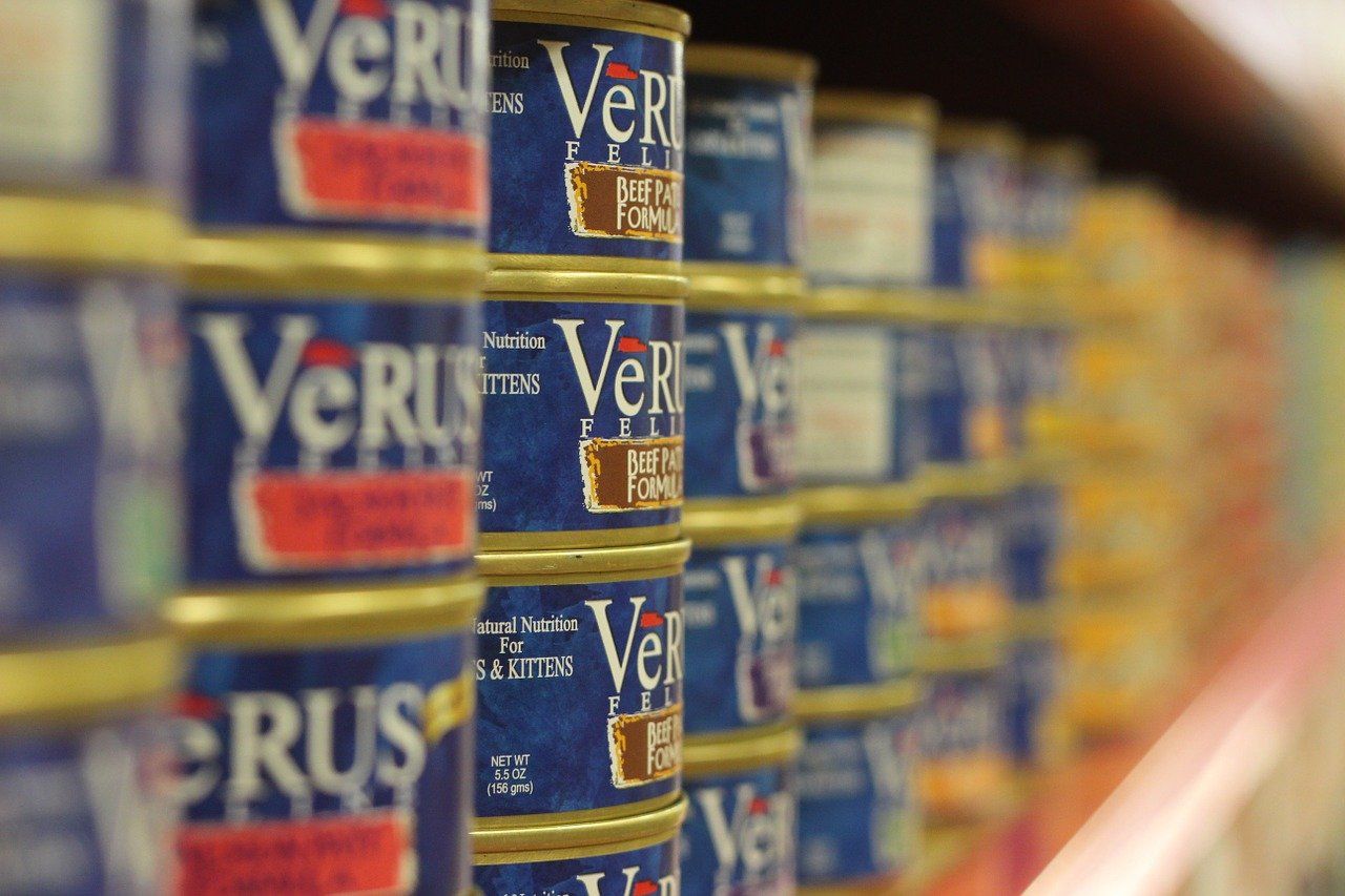 cat food in cans