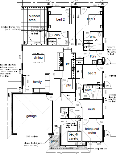A black and white floor plan of a house.