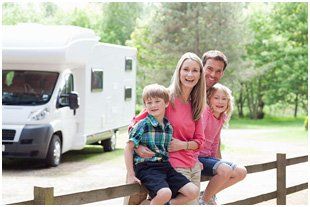   Family touring caravan holiday.