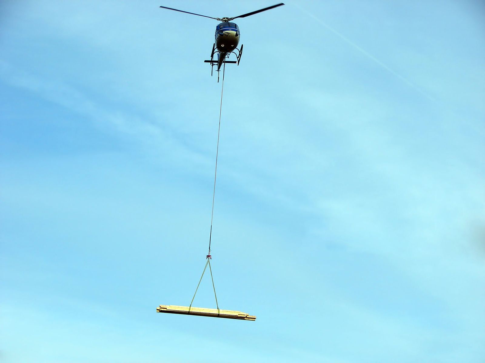 trasporto materiali in elicottero