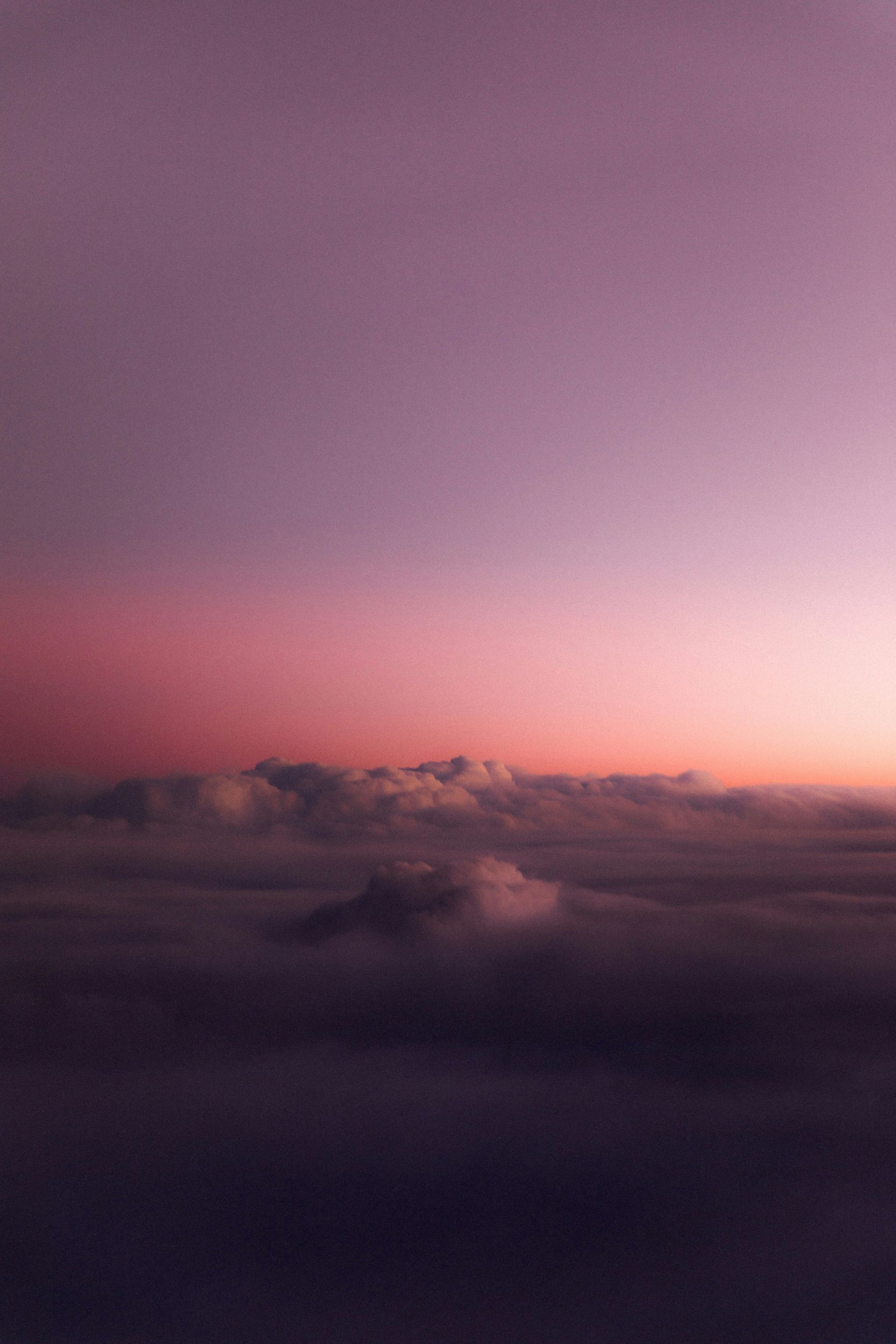 A view of the clouds at sunset.
