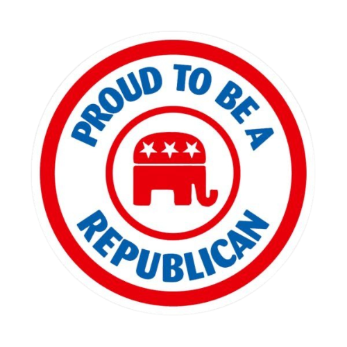 proud to be republican badge