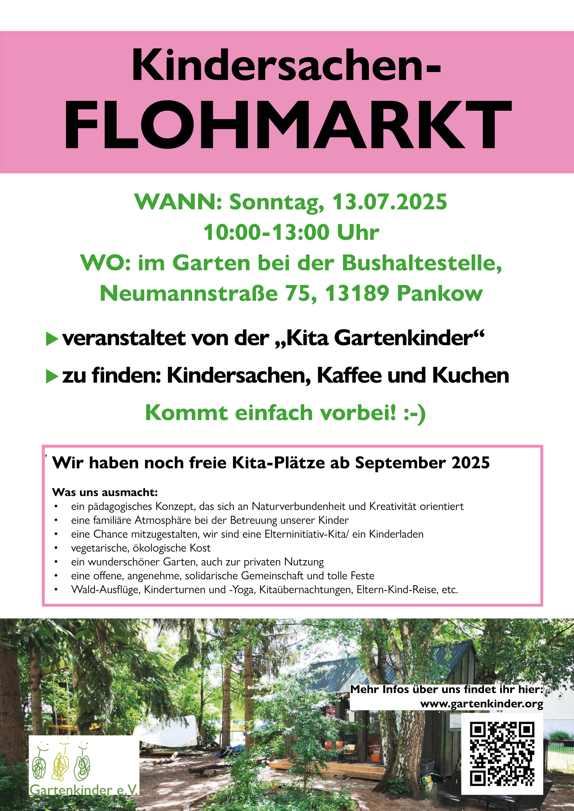 GARTENKINDER KITA 
SUCHT NEUES KIND!
