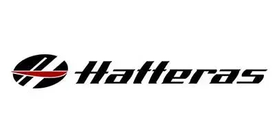 Logo of Hatteras Yachts, featuring a distinguished design that represents luxury, craftsmanship, and maritime tradition