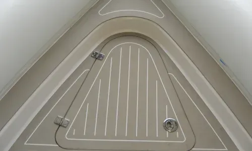 Teakdecking Systems composite bow hatch, delivering durable, sleek design for advanced marine decking solutions