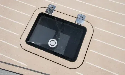Teakdecking Systems composite hatch, delivering durable, sleek design for advanced marine decking solutions