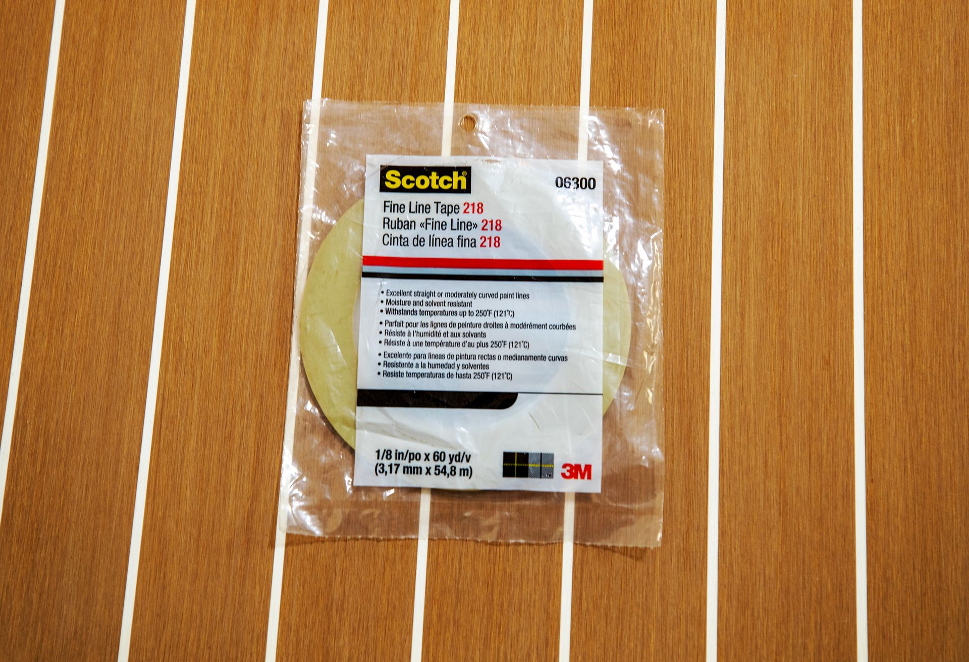Teakdecking Systems Fine Line Tape: High-precision tape for clean, accurate caulking and sealing of deck seams