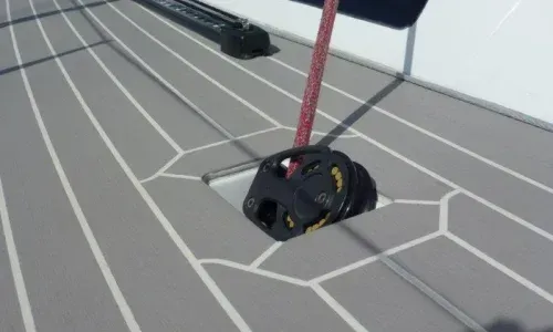 Teakdecking Systems composite decking with a unique design around deck hardware, combining style and precision