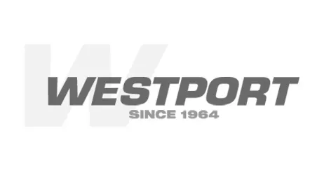 Logo of Westport Yacht Company, featuring a sleek design that represents luxury, craftsmanship, and maritime excellence