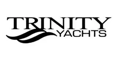 Logo of Trinity Yachts, featuring a sophisticated design that embodies luxury, craftsmanship, and maritime excellence