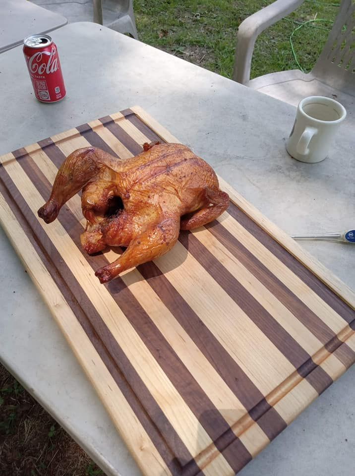 Roasted Turkey on Cutting Board