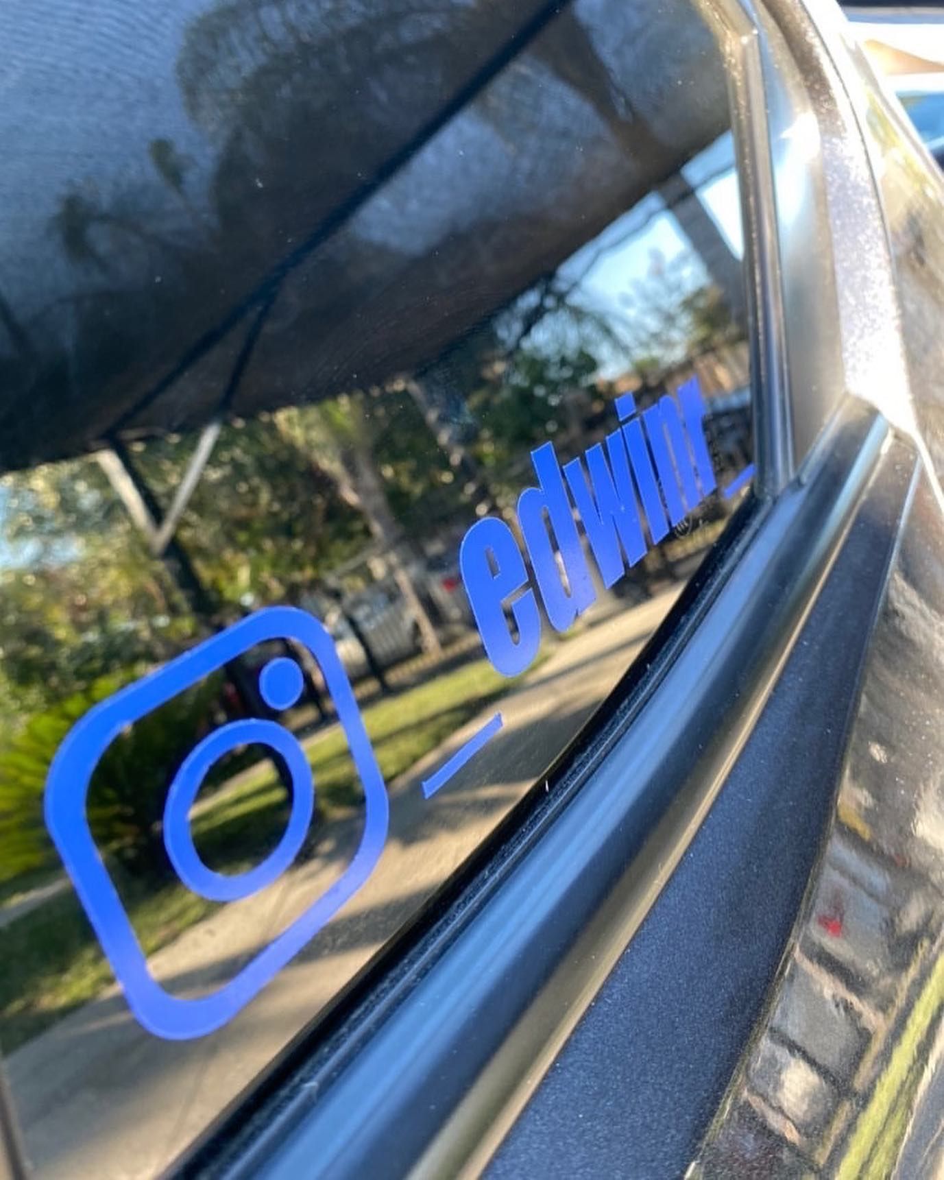 A car with a sticker that says covid19 on it