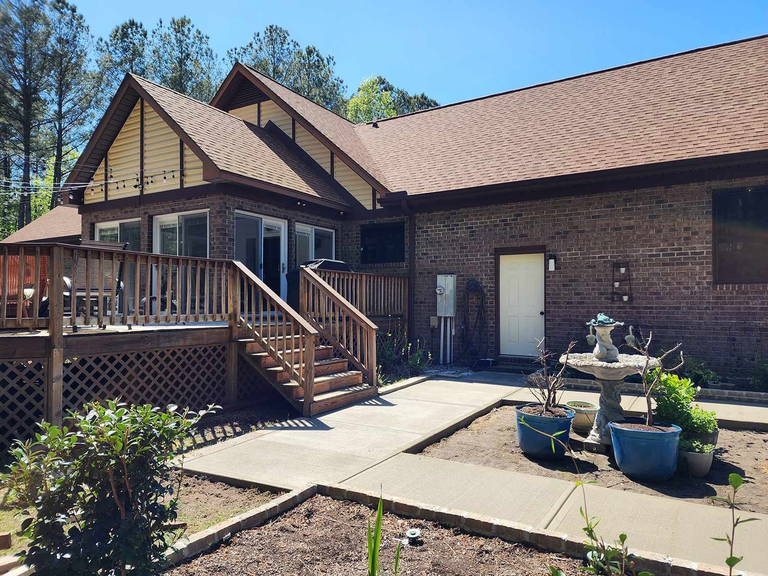 Concrete Walkway on Garden — Kinston, NC — Hugo's Concrete LLC