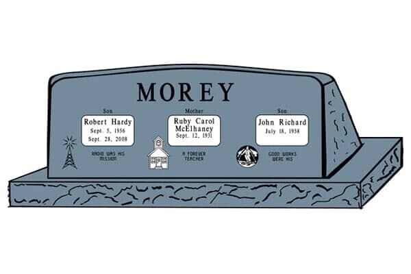 Headstone with the surname 