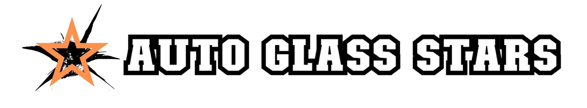 Logo with business name Auto Glass Stars.