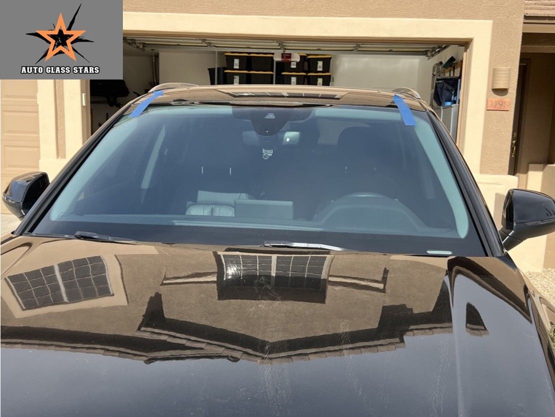 Installed new windshield with a front camera for the advanced driver assistance system.