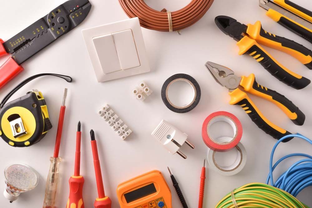 Electrical Tools On A Table — Hennig Electrical Services in Nambour, QLD