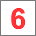 The number six is red on a white background.