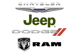 A chrysler jeep dodge and ram logo on a white background