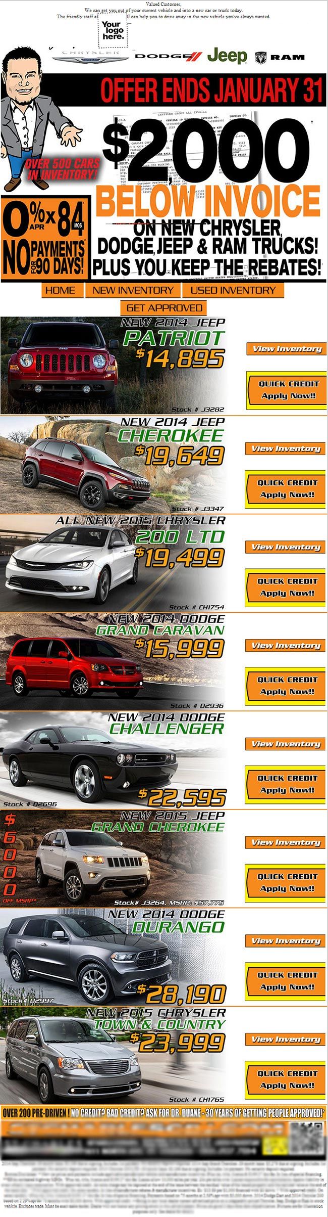 A screenshot of a website showing a variety of cars for sale.