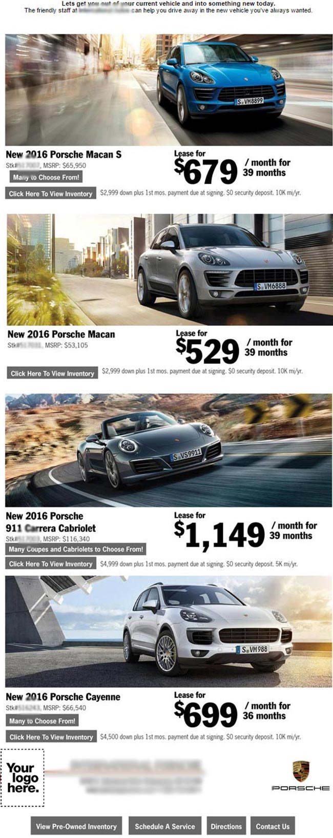 A blue porsche macan turbo is being sold for $ 679.